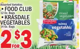 C Town FOOD CLUB 12 Oz. Bags KRASDALE KRASDALE VEGETABLES offer