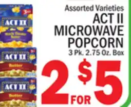 C Town ACT II MICROWAVE POPCORN offer