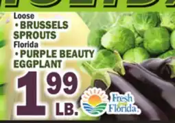 C Town BRUSSELS SPROUTS, PURPLE BEAUTY EGGPLANT offer