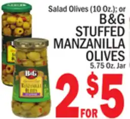 C Town B & G STUFFED MANZANILLA OLIVES 5.75 Oz. Jar offer