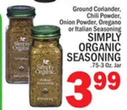 C Town SIMPLY ORGANIC SEASONING offer