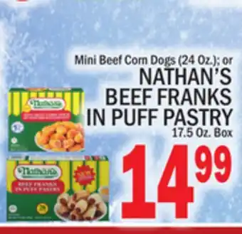 C Town NATHAN'S BEEF FRANKS IN PUFF PASTRY offer