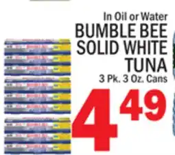 C Town BUMBLE BEE SOLID WHITE TUNA offer