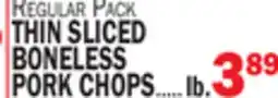 C Town THIN SLICED BONELESS PORK CHOPS offer