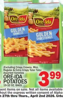 C Town ORE-IDA POTATOES offer