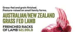DeCicco & Sons AUSTRALIAN/NEW ZEALAND GRASS FED LAMB FRENCHED RACKS OF LAMB offer