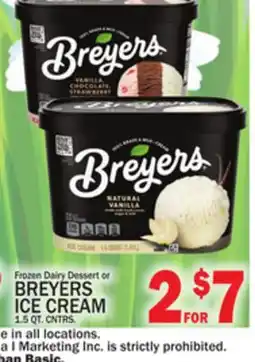 C Town BREYERS ICE CREAM offer