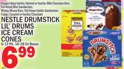 C Town NESTLE DRUMSTICK LIL' DRUMS ICE CREAM CONES 6-12 Pk. 18-28 Oz Boxes offer