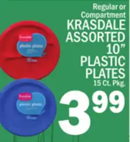 C Town KRASDALE ASSORTED 10 PLASTIC PLATES offer