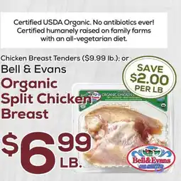 DeCicco & Sons Bell & Evans Organic Split Chicken Breast offer