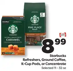 Weis Markets Starbucks Refreshers, Ground Coffee, K-Cup Pods, or Concentrate offer