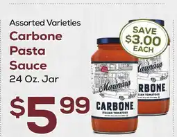 DeCicco & Sons Carbone Pasta Sauce offer