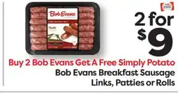 Weis Markets Bob Evans Breakfast Sausage Links offer