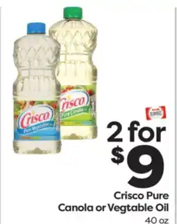 Weis Markets Crisco Pure Canola or Vegtable Oil offer
