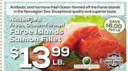 DeCicco & Sons HiddenFjord Fresh, Ocean-Farmed Faroe Islands Salmon Fillet offer