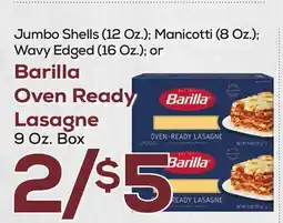 DeCicco & Sons Barilla Oven Ready Lasagne 9 Oz. Box offer