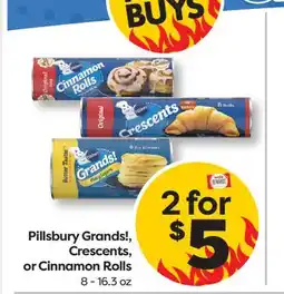 Weis Markets Pillsbury Grands!, Crescents, or Cinnamon Rolls offer