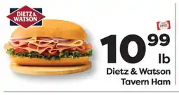 Weis Markets Dietz & Watson Tavern Ham offer