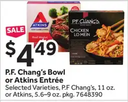 Stop&Shop P.F. Chang's Bowl or Atkins Entrée offer