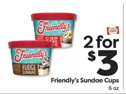 Weis Markets Friendly's Sundae Cups offer