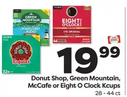 Weis Markets Donut Shop, Green Mountain, McCafe or Eight O Clock Kcups offer