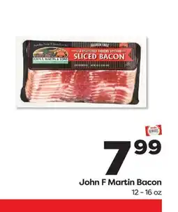 Weis Markets John F Martin Bacon offer