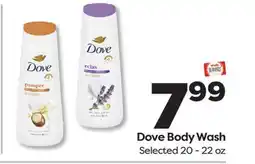 Weis Markets Dove Body Wash offer