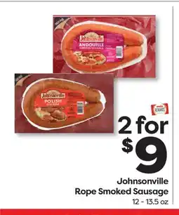 Weis Markets Johnsonville Rope Smoked Sausage offer