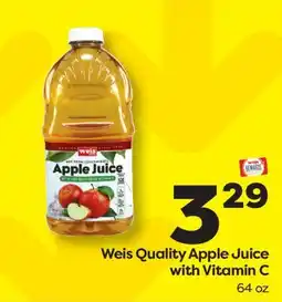 Weis Markets Weis Quality Apple Juice with Vitamin C offer
