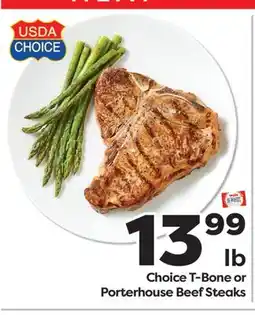 Weis Markets Choice T-Bone or Porterhouse Beef Steaks offer