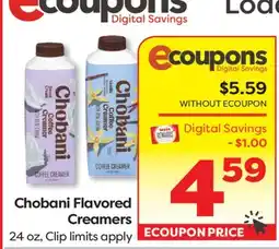 Weis Markets Chobani Flavored Creamers offer