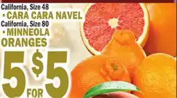 Bravo Supermarkets CARA CARA NAVEL, MINNEOLA ORANGES offer