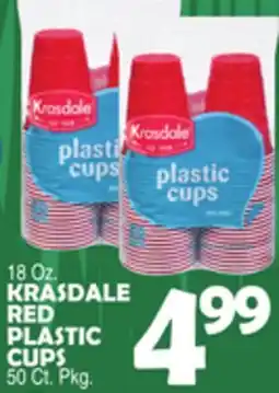 Bravo Supermarkets KRASDALE RED PLASTIC CUPS offer