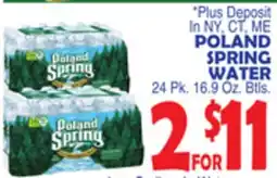 Bravo Supermarkets POLAND SPRING WATER offer
