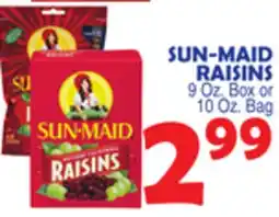 Bravo Supermarkets SUN-MAID RAISINS offer