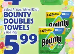 Bravo Supermarkets BOUNTY DOUBLES TOWELS offer