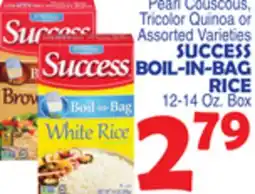 Bravo Supermarkets SUCCESS BOIL-IN-BAG RICE 12-14 Oz. Box offer
