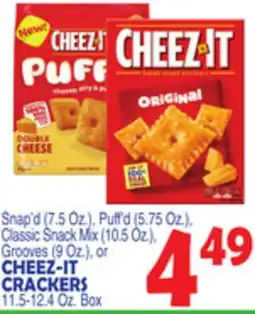 Bravo Supermarkets CHEEZ-IT CRACKERS, 11.5-12.4 Oz. Box offer