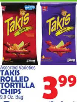 Bravo Supermarkets TAKIS ROLLED TORTILLA CHIPS offer