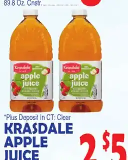 Bravo Supermarkets KRASDALE APPLE JUICE offer