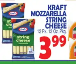 Bravo Supermarkets KRAFT MOZZARELLA STRING CHEESE offer