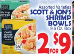 Bravo Supermarkets SCOTT & JON'S SHRIMP BOWLS offer