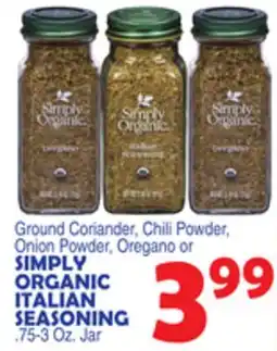 Bravo Supermarkets SIMPLY ORGANIC ITALIAN SEASONING offer