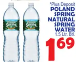 Bravo Supermarkets POLAND SPRING NATURAL SPRING WATER offer
