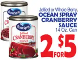 Bravo Supermarkets OCEAN SPRAY CRANBERRY SAUCE offer
