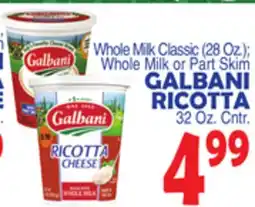 Bravo Supermarkets GALBANI RICOTTA 32 Oz. Cntr offer