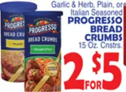 Bravo Supermarkets PROGRESSO BREAD CRUMBS 15 0z., cntr offer