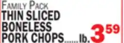 Bravo Supermarkets THIN SLICED BONELESS PORK CHOPS offer