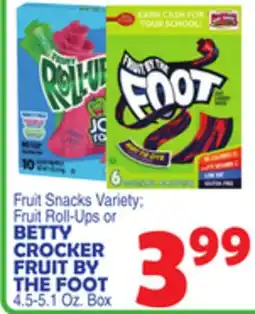 Bravo Supermarkets BETTY CROCKER FRUIT BY THE FOOT offer
