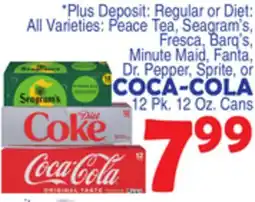 Bravo Supermarkets COCA-COLA 12 Pk. 12 Oz. Cans offer